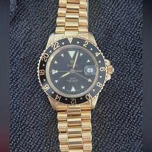 Zodiac Men’s watch gold plated stainless steel watch
